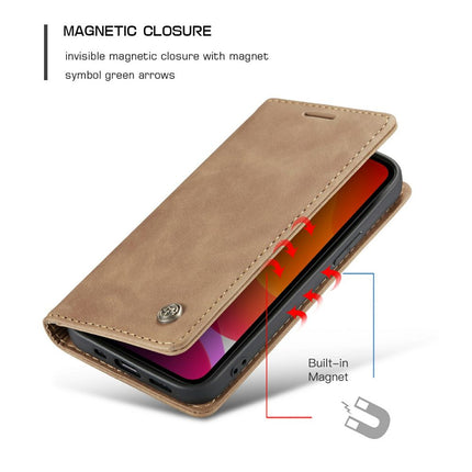 CASEME Apple iPhone 12 Pro Max Retro Wallet Case - Brown - Casebump