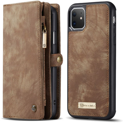 CASEME Apple iPhone 11 Vintage Portemonnee Hoesje - Brown - Casebump