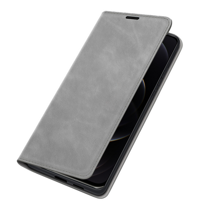 Apple iPhone 12 / 12 Pro Wallet Case Magnetic - Grey - Casebump