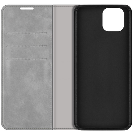 Apple iPhone 12 / 12 Pro Wallet Case Magnetic - Grey - Casebump