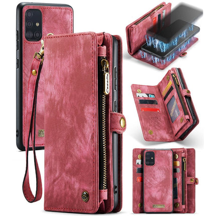 CASEME Samsung Galaxy A51 Vintage Portemonnee Hoesje - Red - Casebump