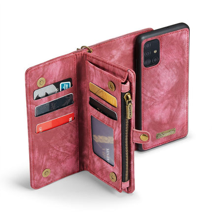 CASEME Samsung Galaxy A51 Vintage Portemonnee Hoesje - Red - Casebump