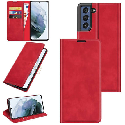 Samsung Galaxy S21 FE Wallet Case Magnetic - Red - Casebump