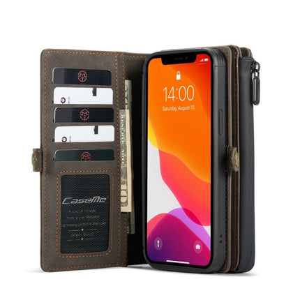 CASEME iPhone 13 Pro Max Luxe Multi Portemonnee Hoesje - Brown - Casebump