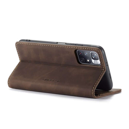 CASEME Xiaomi Poco M4 Pro 5G Retro Wallet Case - Coffee - Casebump