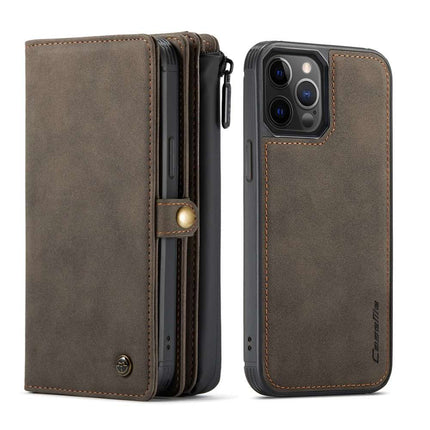 CASEME iPhone 13 Pro Max Luxe Multi Portemonnee Hoesje - Brown - Casebump