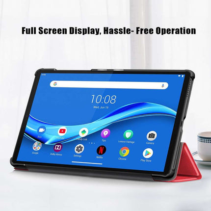 Lenovo Tab M10 Plus Smart Tri-Fold Case (Red) - Casebump