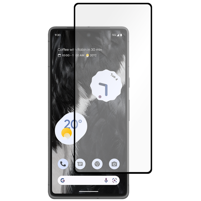 Google Pixel 7 Pro Full Cover Tempered Glass (Black) - Casebump