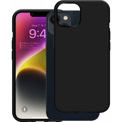 Apple iPhone 14 Soft TPU Case with Strap - (Black) - Casebump