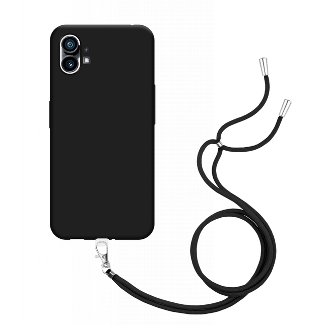 Nothing Phone (1) Soft TPU Case with Strap - (Black) - Casebump