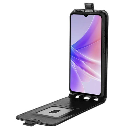 Oppo A77 Flip Case (Black) - Casebump