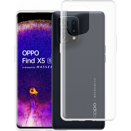 Oppo Find X5 Soft TPU Case with Strap - (Clear) - Casebump