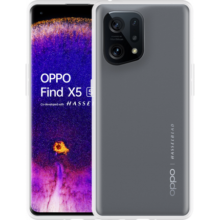 Oppo Find X5 Soft TPU Case with Strap - (Clear) - Casebump