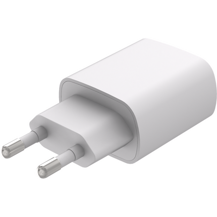 Essential USB-C PD Charger (20W) White + Essential USB-C PD Cable (150cm) White - Casebump