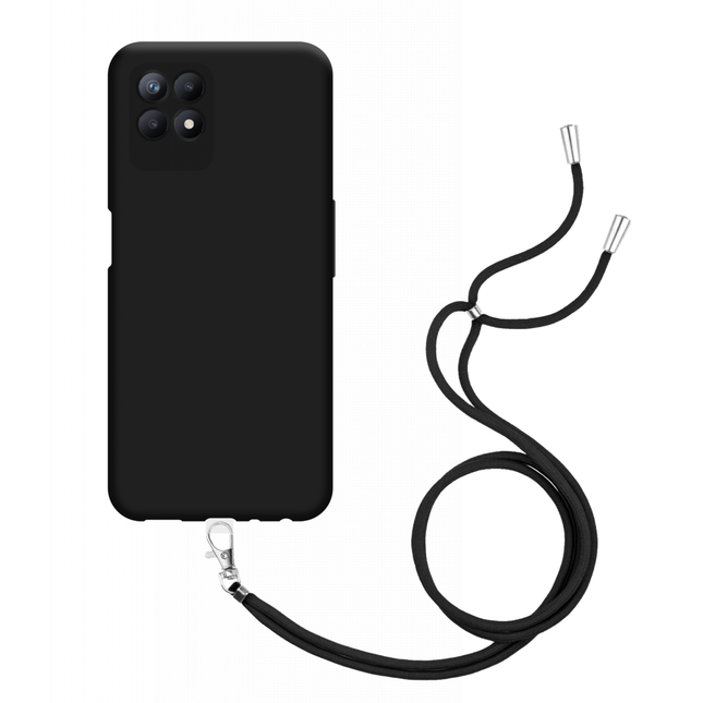 Realme Narzo 50 4G Soft TPU Case with Strap - (Black) - Casebump