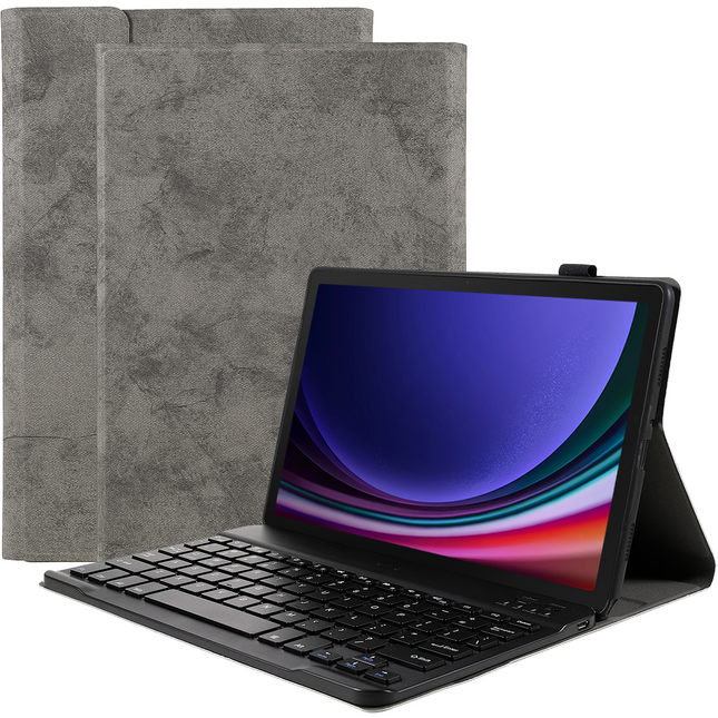 Samsung Galaxy Tab S9 - Premium Bluetooth Keyboard Cover Azerty Grey - Casebump