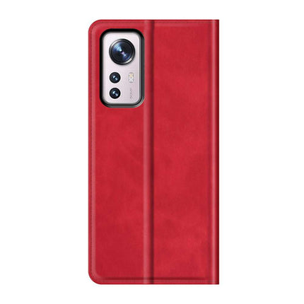 Xiaomi 12 Pro Wallet Case Magnetic - Red - Casebump